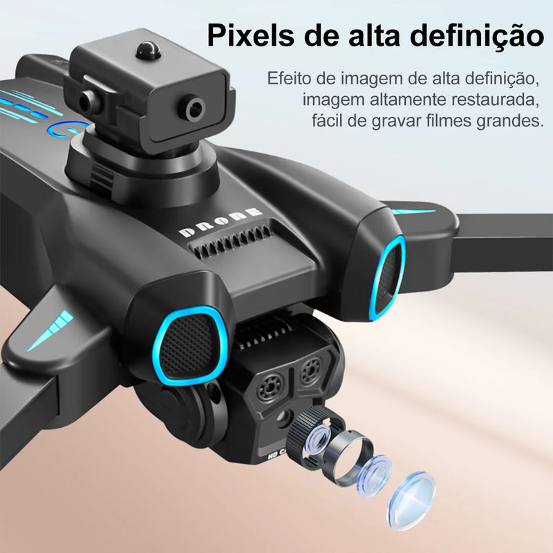 Drone RC S4S 5G WiFi FPV Dupla Câmera 6K HD - Laser Obstacle