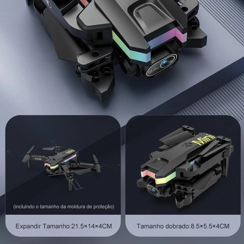 Drone Mini Profissional XT8 Câmera HD 4K WiFi FPV