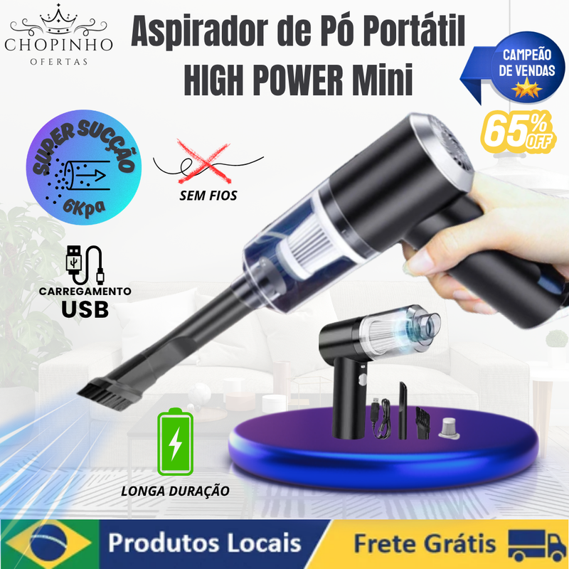 Aspirador de Pó Portátil High Power Mini