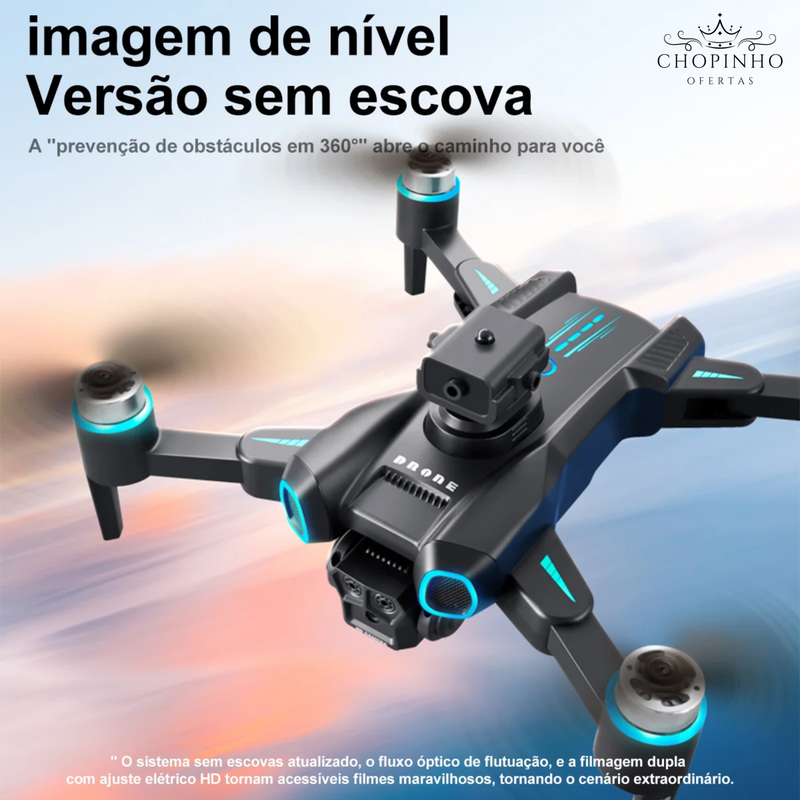 Drone RC S4S 5G WiFi FPV Dupla Câmera 6K HD - Laser Obstacle