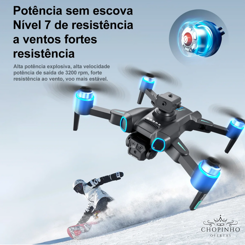 Drone RC S4S 5G WiFi FPV Dupla Câmera 6K HD - Laser Obstacle