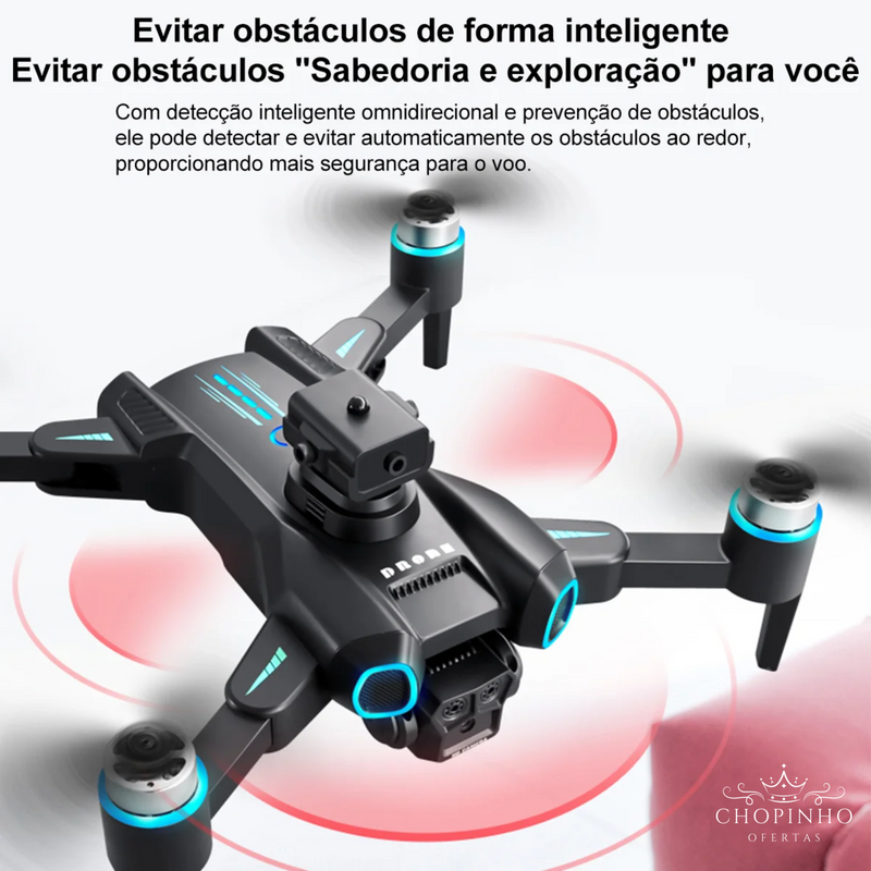 Drone RC S4S 5G WiFi FPV Dupla Câmera 6K HD - Laser Obstacle