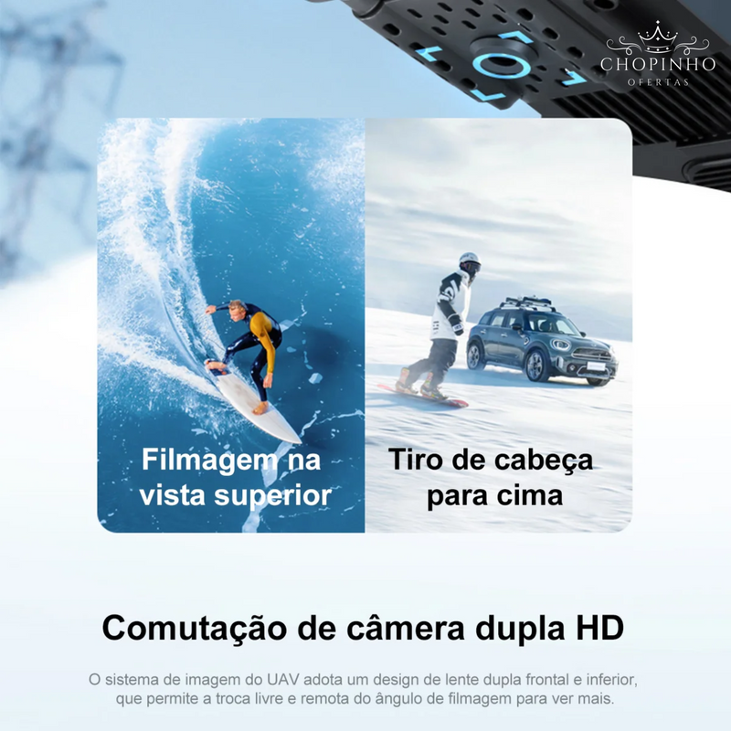 Drone RC S4S 5G WiFi FPV Dupla Câmera 6K HD - Laser Obstacle